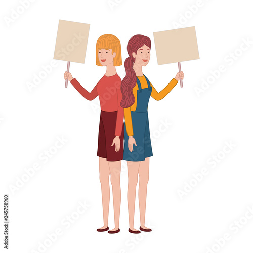 women with tag of wood avatar character