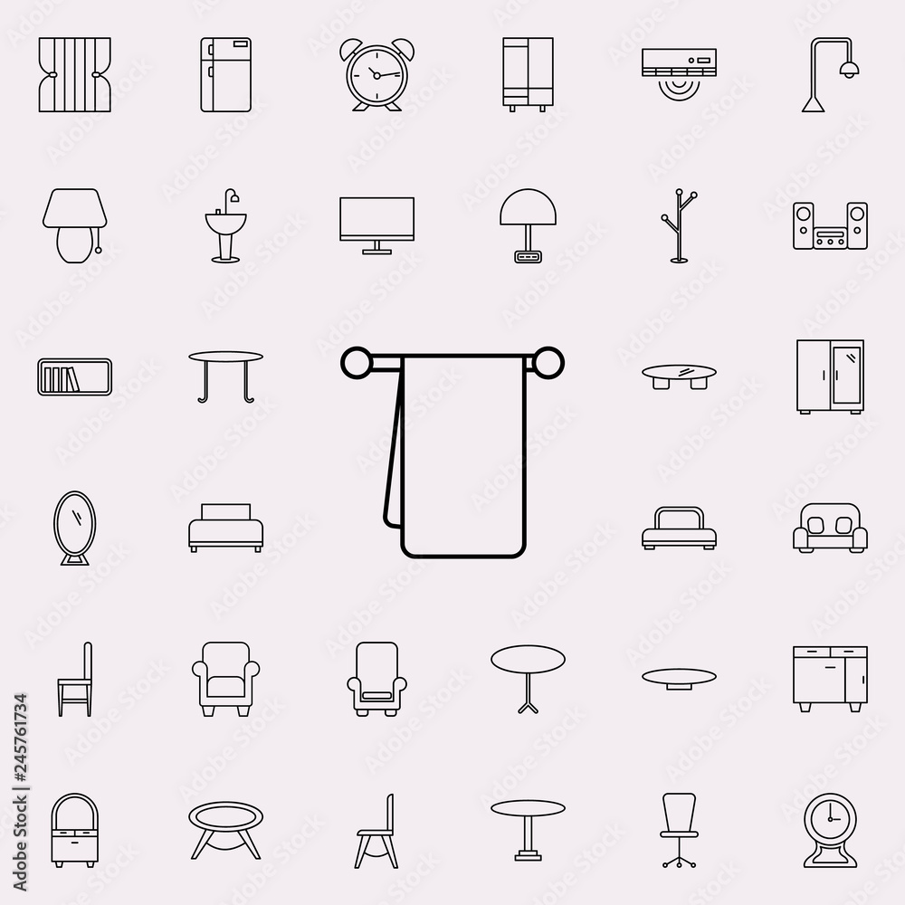 chair glyph icon. Furniture icons universal set for web and mobile