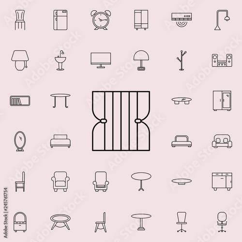 table light glyph icon. Furniture icons universal set for web and mobile