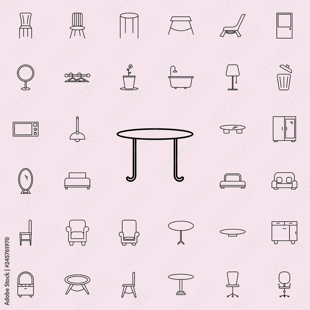 Coffee table glyph icon. Furniture icons universal set for web and mobile Coffee table glyph icon. Furniture icons universal set for web and mobile
