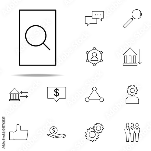 document search icon. business icons universal set for web and mobile