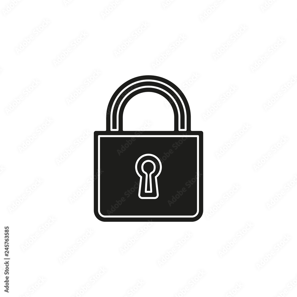 Lock icon, vector padlock, security safety symbol Lock icon, vector padlock, security safety symbol