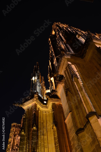 St. Vitus Cathedral in Prague by night