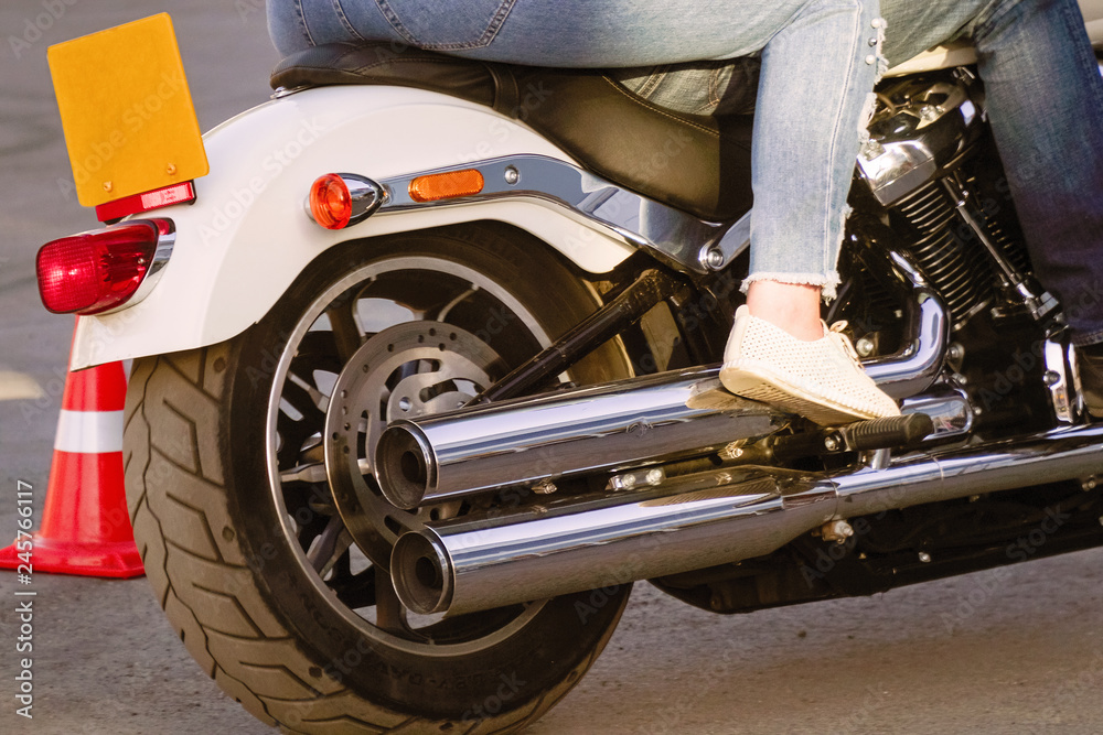 custom made wallpaper toronto digitalBiker with his girlfriend rides a motorcycle