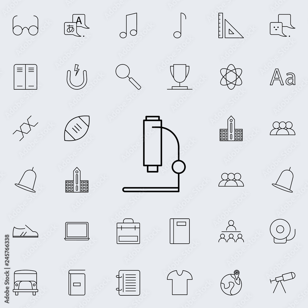 Fototapeta premium microscope icon. school icons universal set for web and mobile