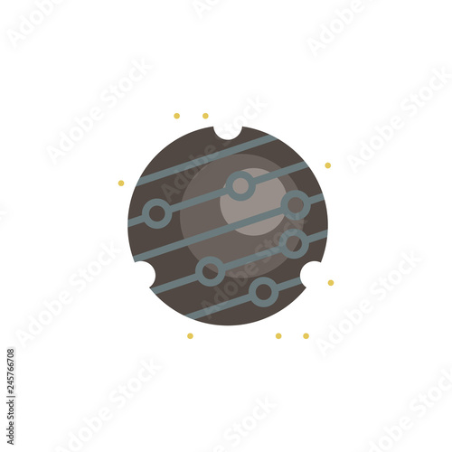 Mercury colored icon. Element of space illustration. Signs and symbols icon can be used for web, logo, mobile app, UI, UX photo