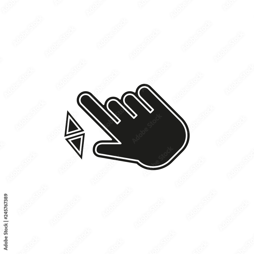Double tap finger - pointer icon - vector cursor Double tap finger - pointer icon - vector cursor