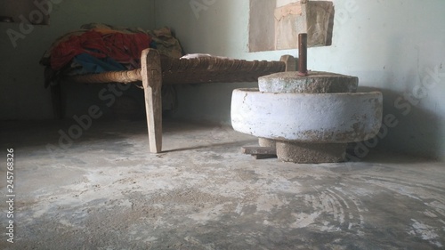 ancient room interior, village