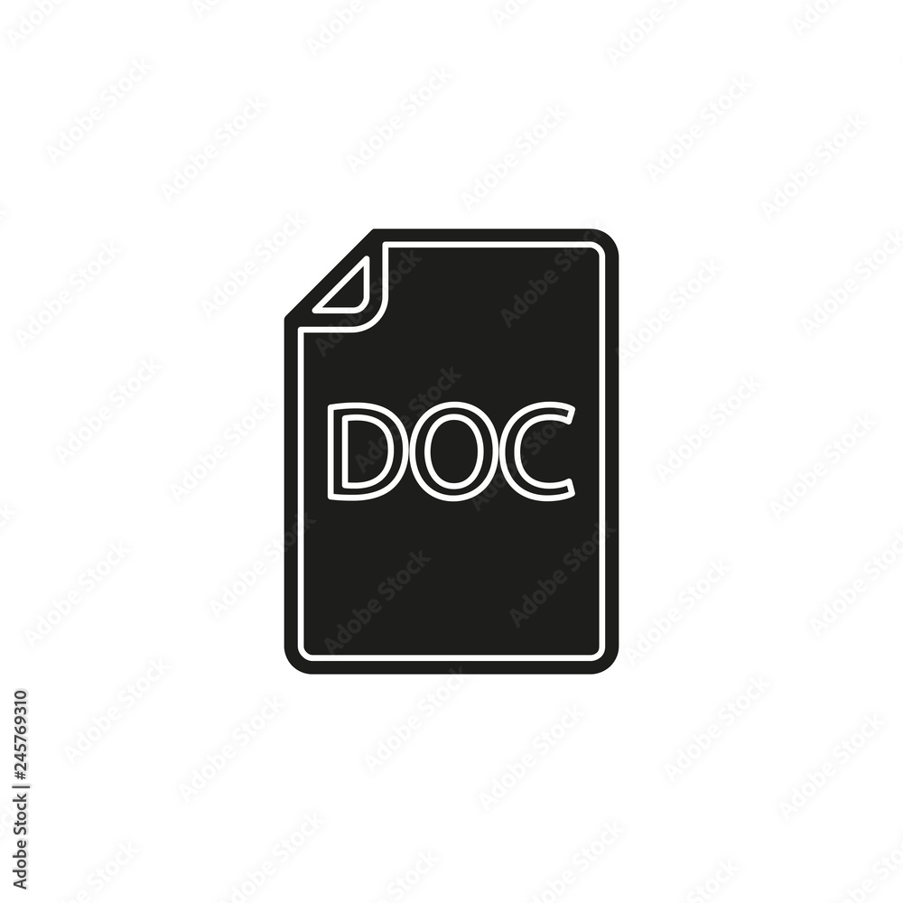 download DOC document icon - vector file format symbol download DOC document icon - vector file format symbol