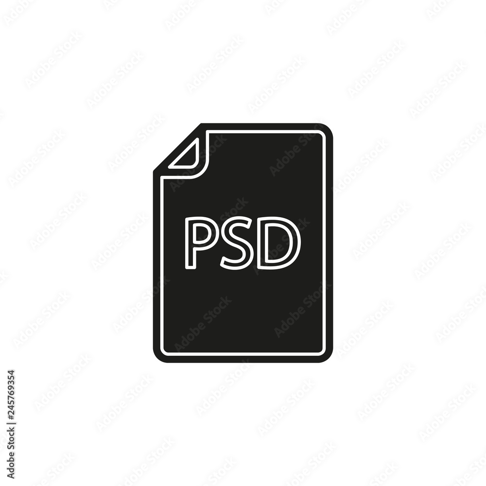 download PSD document icon - vector file format symbol
