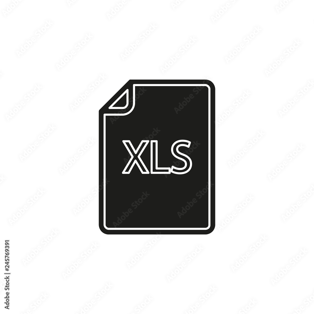 download XLS document icon - vector file format symbol download XLS document icon - vector file format symbol