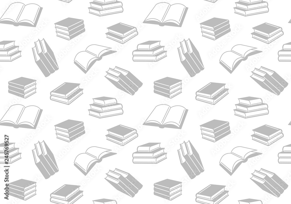 Seamless pattern with open and closed books. Vector background Seamless pattern with open and closed books. Vector background