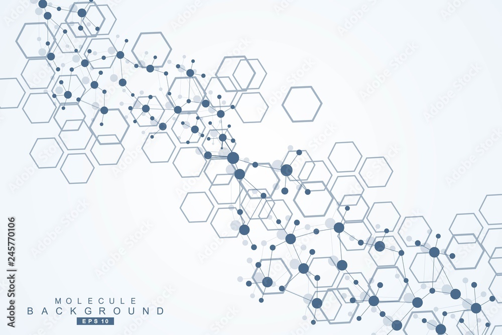 Science network pattern, connecting lines and dots. Technology hexagons structure or molecular connect elements. Science network pattern, connecting lines and dots. Technology hexagons structure or molecular connect elements.
