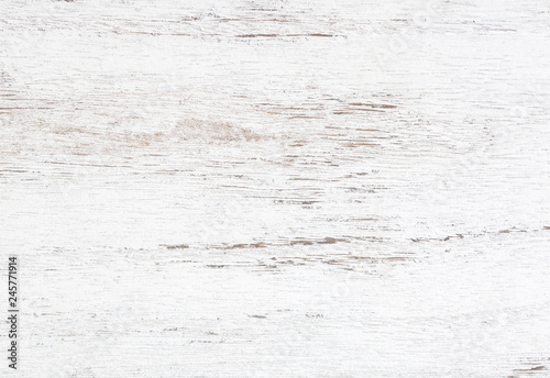 Obraz na płótnie Grunge background. Peeling paint on an old wooden table. White wooden texture for background. Top view. w salonie