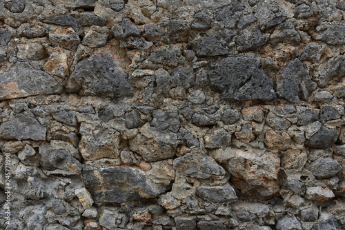 background of stone wall of ancient building 
