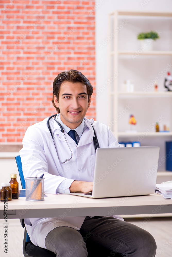 Young doctor working in hospital Young doctor working in hospital