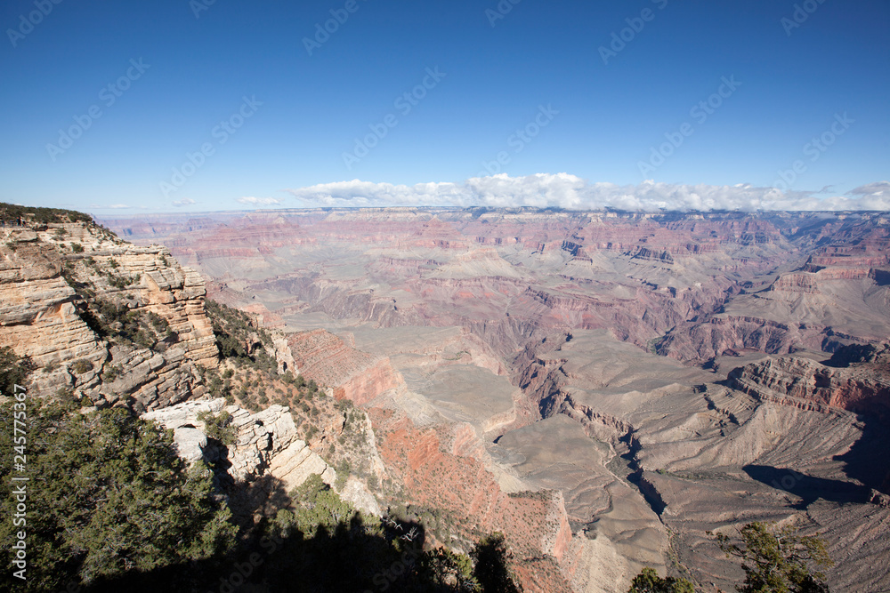 lookout view of Grand Canyon from Mather Point lookout view of Grand Canyon from Mather Point