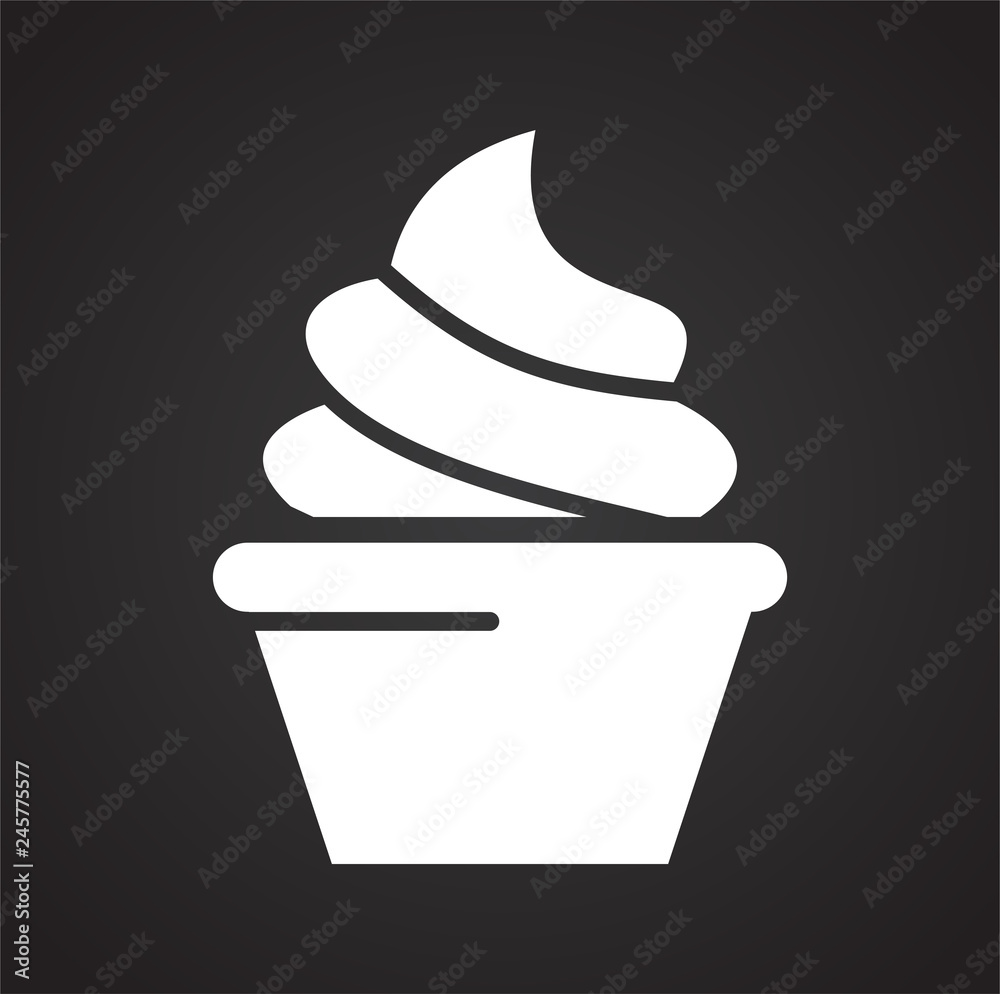 Cake icon on black background for graphic and web design, Modern simple vector sign. Internet concept. Trendy symbol for website design web button or mobile app Cake icon on black background for graphic and web design, Modern simple vector sign. Internet concept. Trendy symbol for website design web button or mobile app