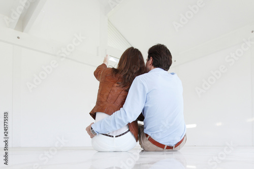 Couplein new house photo