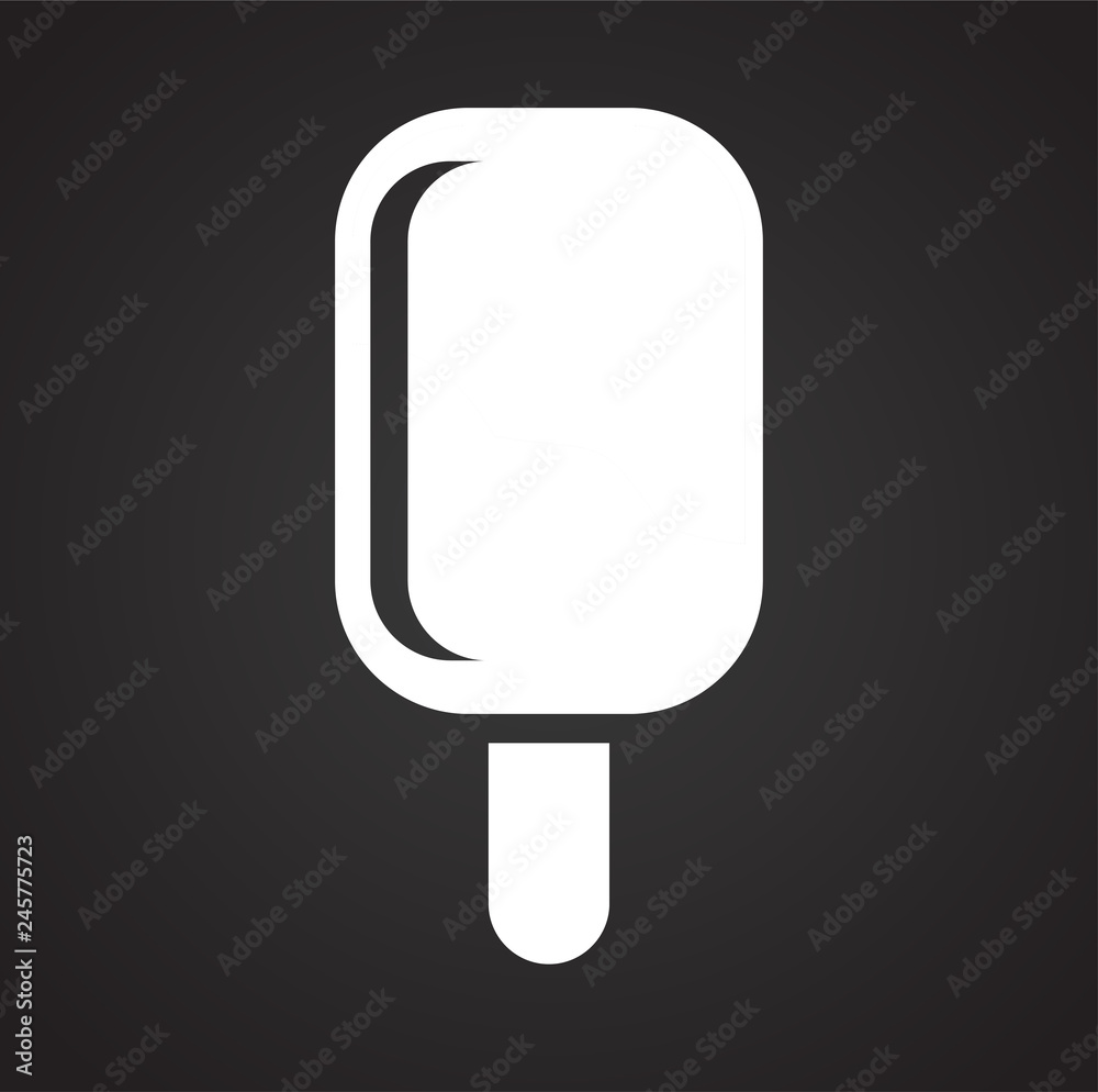 Ice cream icon on black background for graphic and web design, Modern simple vector sign. Internet concept. Trendy symbol for website design web button or mobile app Ice cream icon on black background for graphic and web design, Modern simple vector sign. Internet concept. Trendy symbol for website design web button or mobile app