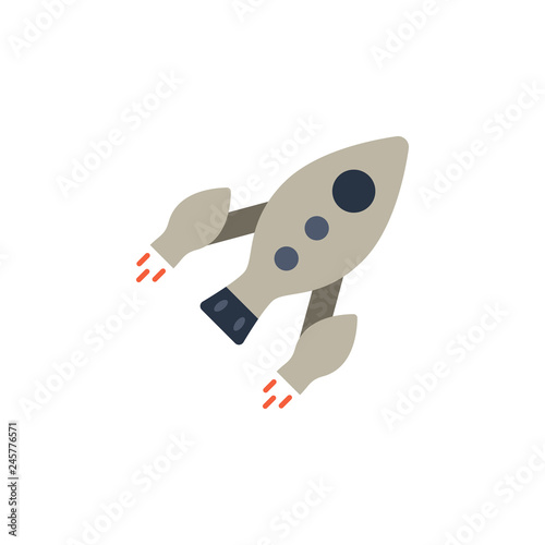 Spaceship, rocket launch colored icon. Element of space illustration. Signs and symbols icon can be used for web, logo, mobile app, UI, UX