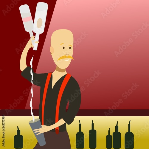 bartender making a cocktail