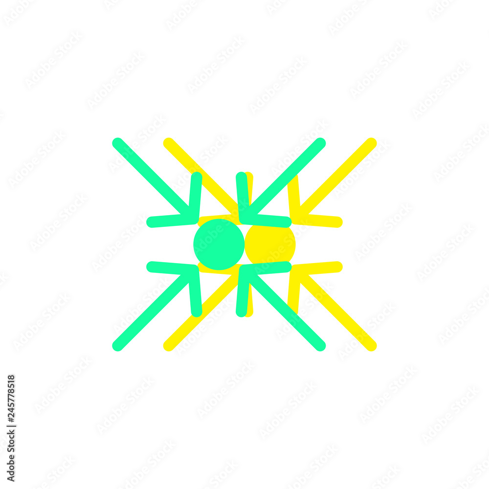 Meeting point icon line art style Meeting point icon line art style