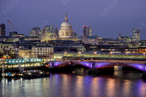UK, England, London, St Pauls City Blackfriars skyline 2019 © charles