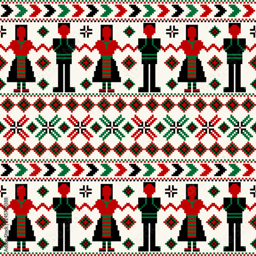Decorative background with traditional motifs