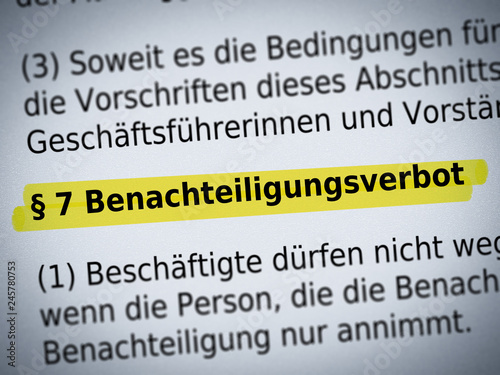 Gesetz gegen Diskriminierung