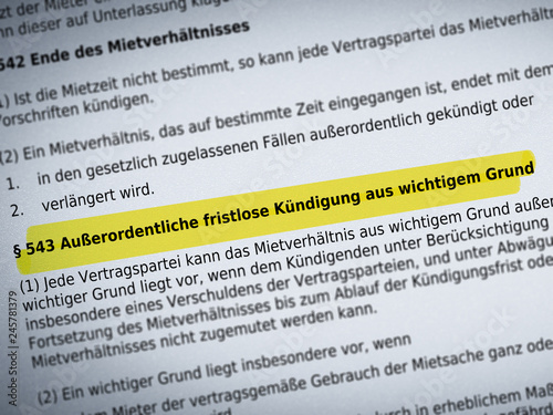 Ausserordentliche fristlose kuendigung