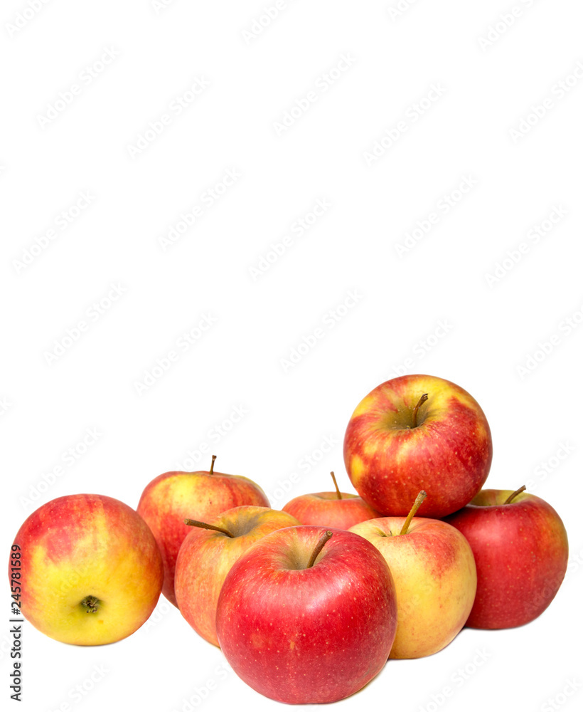 fruit red apples on a white background fruit red apples on a white background