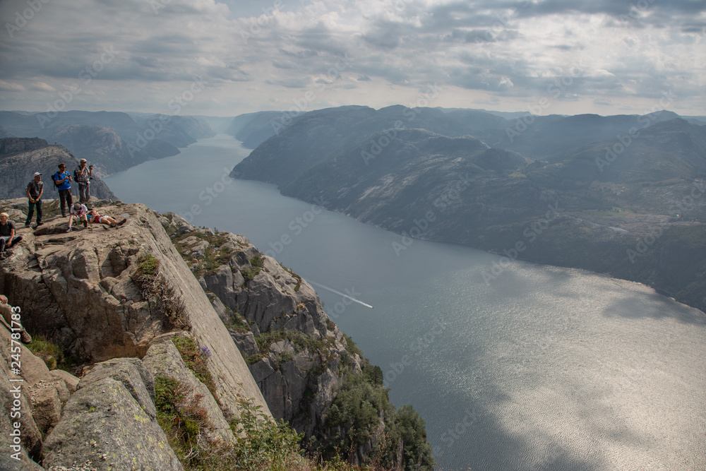 View from above over the fjord View from above over the fjord