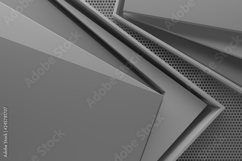 modern gray space graphic background texture pattern 3d illustration