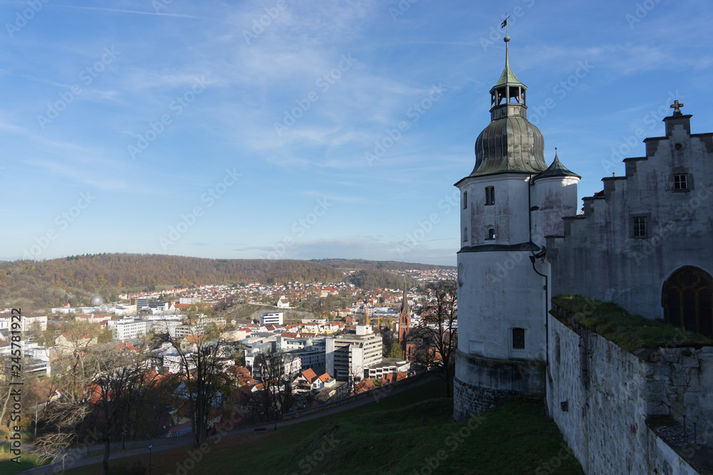 Ausblick von Schloss Hellenstein auf die Stadt Heidenheim