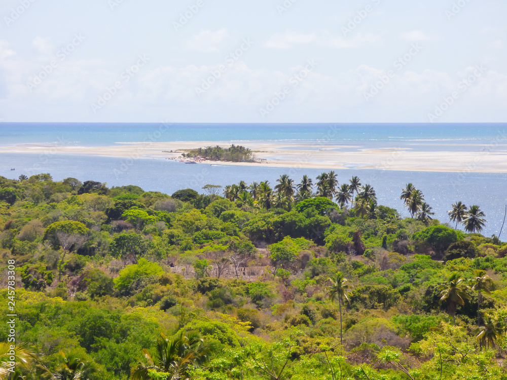 A view from Vila Velha, Coroa do Aviao islet in the background - Ilha de Itamaraca, Brazil