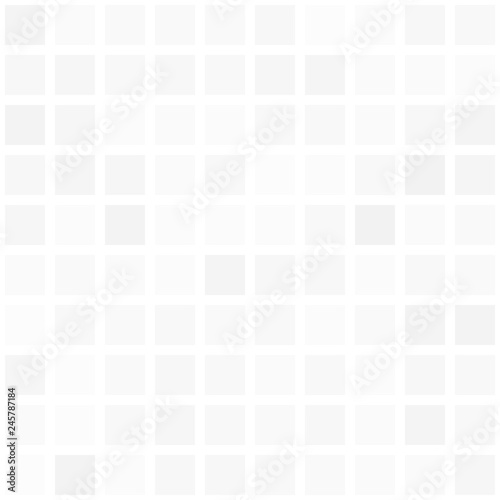 Abstract seamless pattern of big squares or pixels in white colors