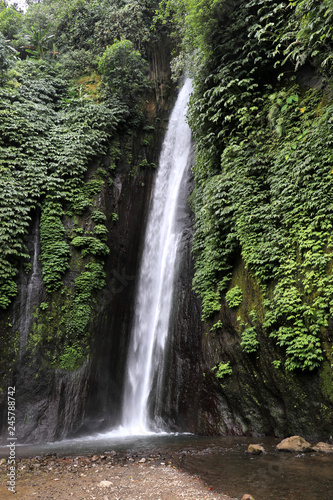 beautiful waterfall in the jungle - Bali Indonesia