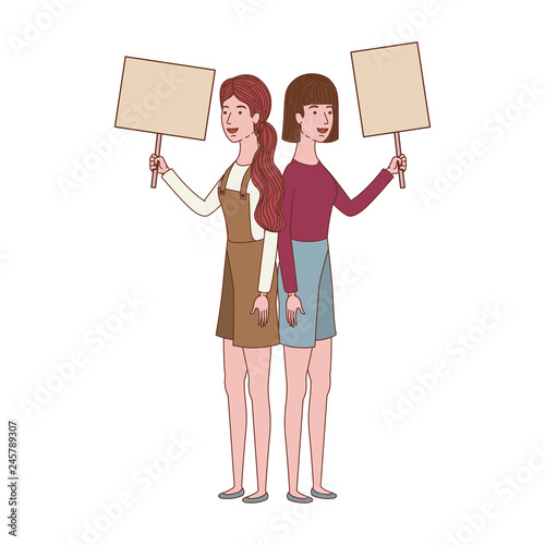 women with tag of wood avatar character