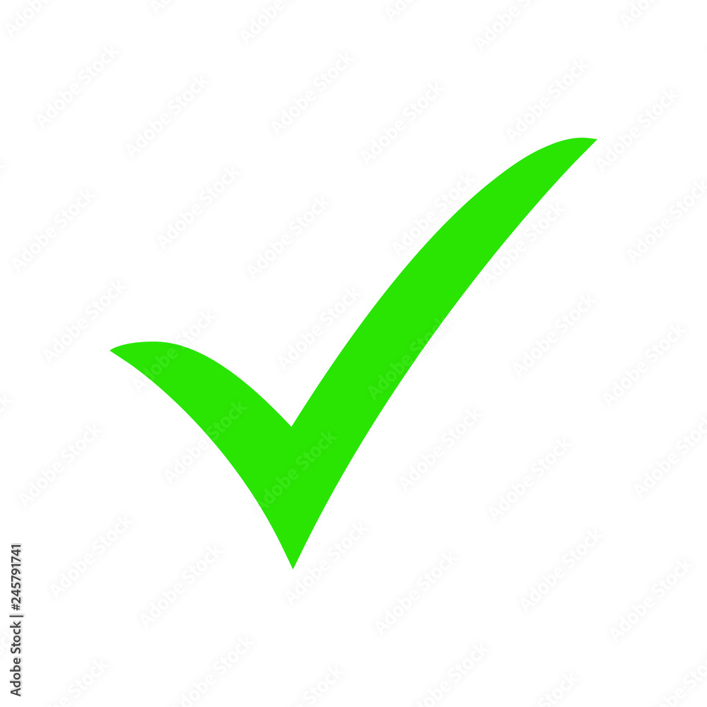 Green Check Mark Icon Tick Symbol In Green Color Vector Illustration 