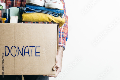 Konstfotografi CLOTHES DONATION AND FOOD DONATION CONCEPT