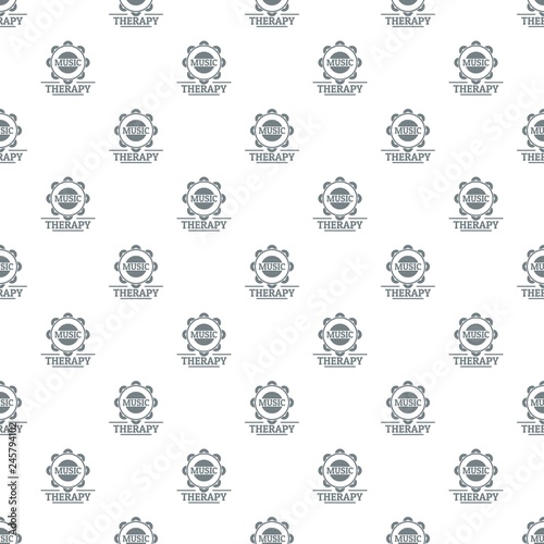 Tambourine pattern vector seamless repeat for any web design