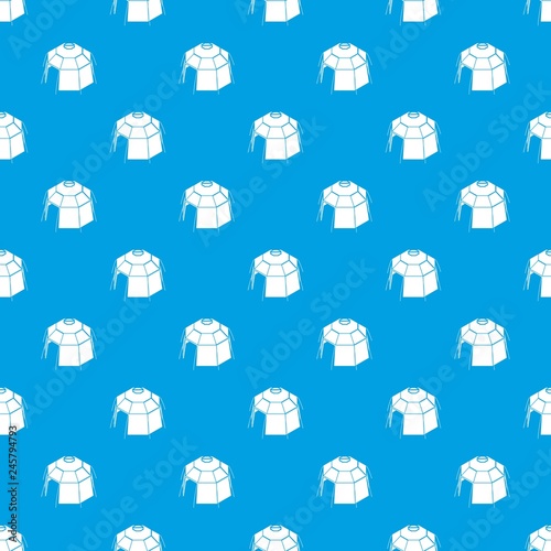 Hexagonal tent pattern vector seamless blue repeat for any use