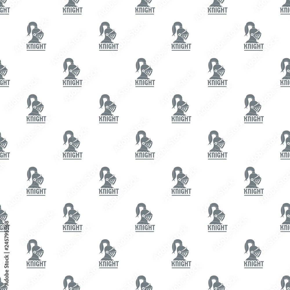 Knight helmet pattern vector seamless repeat for any web design