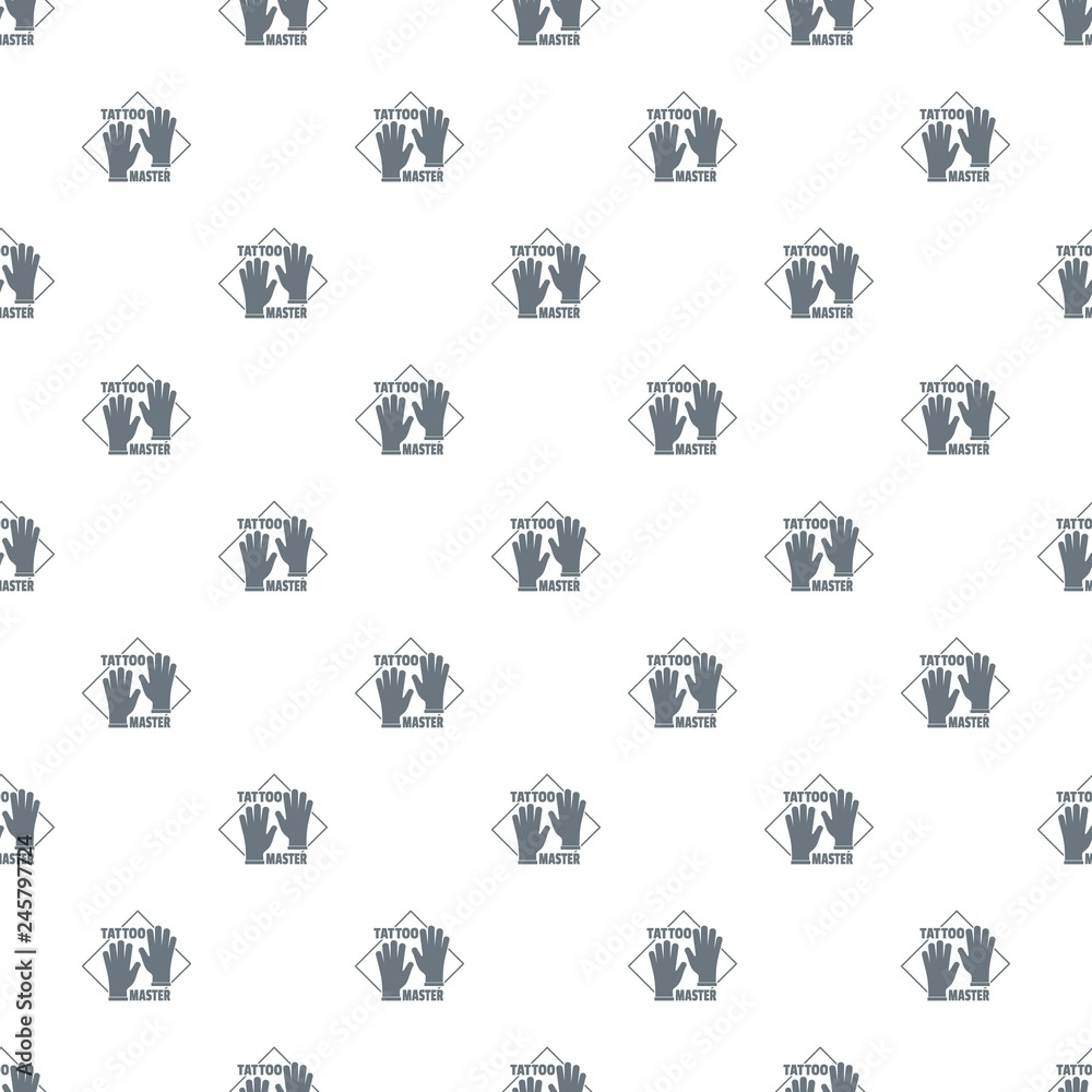 Tattoo gloves pattern vector seamless repeat for any web design
