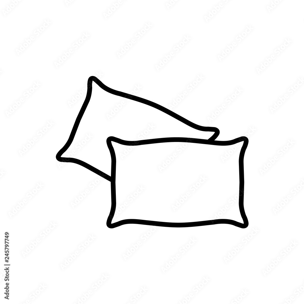 Pillow Line icon , logo on white background Pillow Line icon , logo on white background
