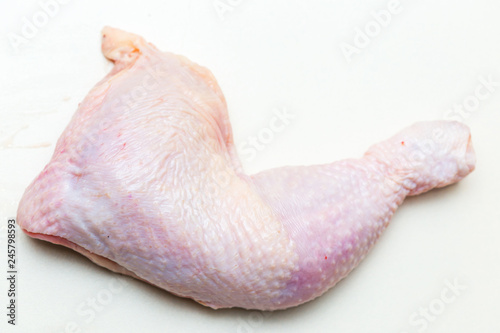 chicken meat on white background