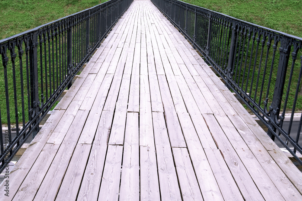 An observation bridge and a pedestrian overpass. An observation bridge and a pedestrian overpass.
