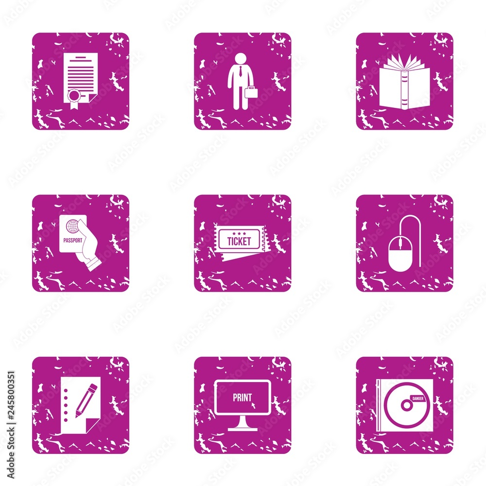 Rich life icons set. Grunge set of 9 rich life vector icons for web isolated on white background Rich life icons set. Grunge set of 9 rich life vector icons for web isolated on white background