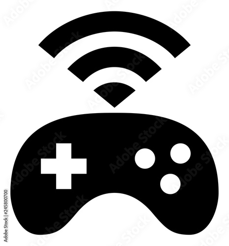 Gaming Console Signal Vector Icon.eps